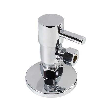 WESTBRASS Angle Stop, 5/8" OD x 3/8" OD, 1/4-Turn Lever Handle in Polished Chrome D105QR-26